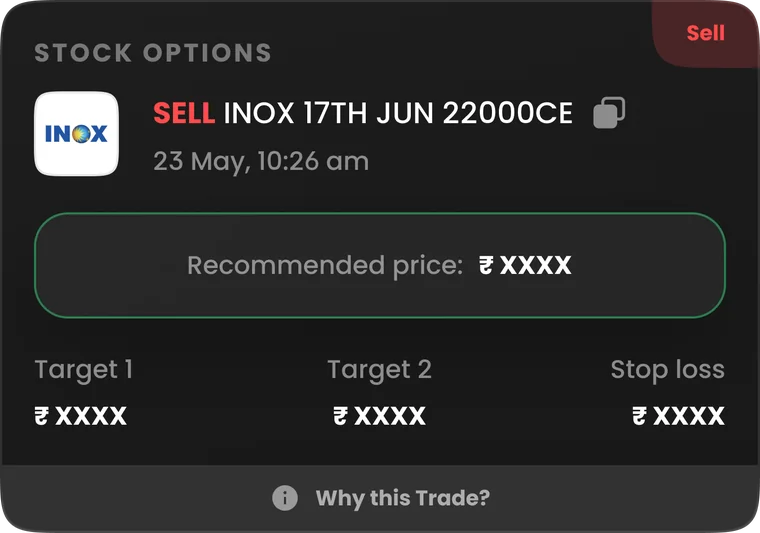 Sample Liquide option alert — INOX